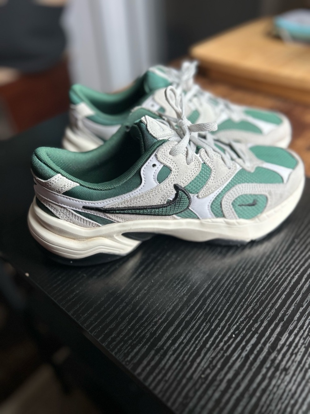 Nike V2K Women’s Green and White Running Sneakers